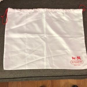 19”x15” Coach dust cover bag with pull string closure